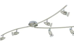 Avlånga Takspotlights|Takspot Med Minst 4 Lampor < Eglo Magnum Takspotlight 105cm GU10 LED 3000K 6x2,8W Nickel