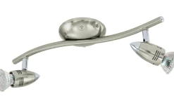 Avlånga Takspotlights|Takspot Med 2 Lampor-Eglo Magnum Takspotlight 33cm GU10 LED 3000K 2x2,8W Nickel