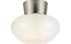Plafonder < Markslojd Malaga Plafond 20cm Vit/Satinnickel
