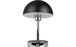 Uppladdningsbara Lampor Inomhus|Bordslampor-Dyberg Larsen Malmø Uppladdningsbar Bordslampa 23cm LED 3000K 1W Svart/Krom