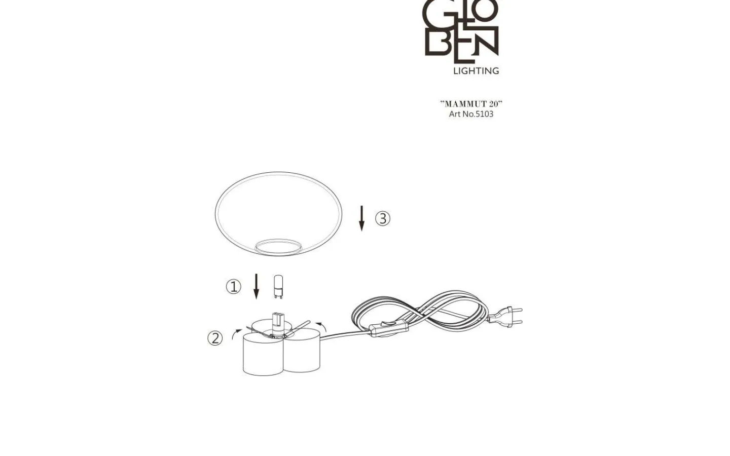 Bordslampor < Globen Lighting Mammut Bordslampa 18cm Grå
