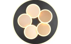 Plafonder-Trio Lighting Mandala Plafond LED matt svart/guld