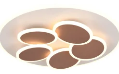 Plafonder-Trio Lighting Mandala Plafond LED varmgrå/kaffebrun