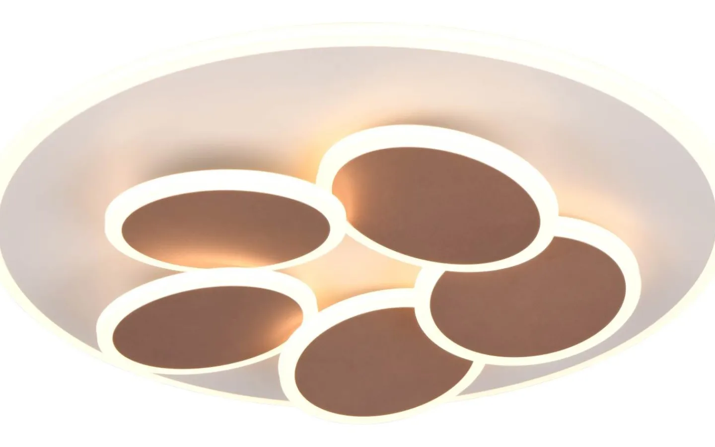 Plafonder-Trio Lighting Mandala Plafond LED varmgrå/kaffebrun