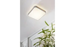 Plafonder < Eglo Manilva Plafond 29cm LED 3000K 14,4W Krom IP44