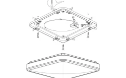 Plafonder < Eglo Manilva Plafond 29cm LED 3000K 14,4W Krom IP44
