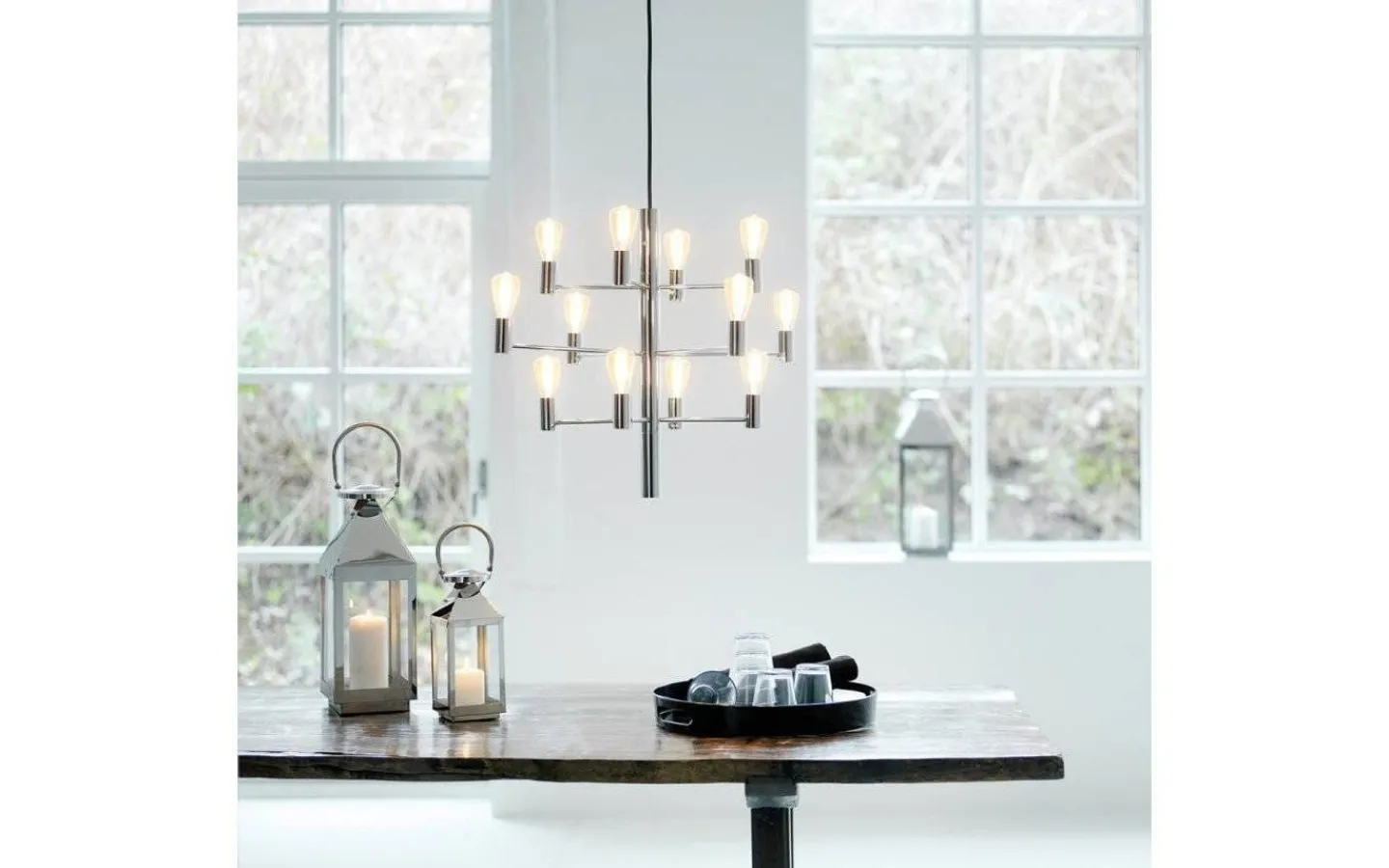 Vardagsrum|Kök & Matplats < Herstal Manola Takkrona 60cm LED 12x2,5W Krom