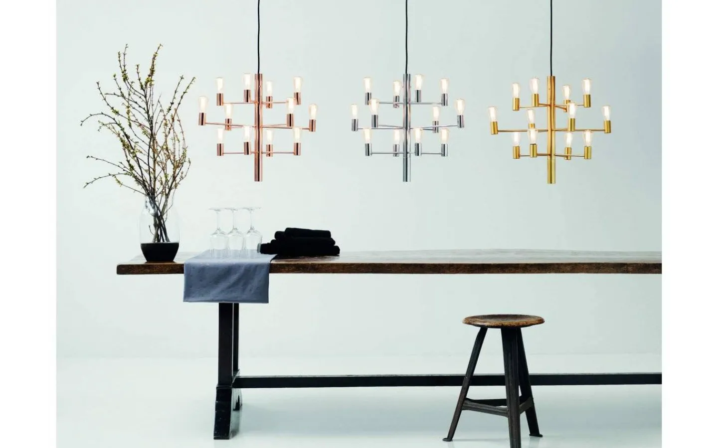 Vardagsrum|Kök & Matplats < Herstal Manola Takkrona 60cm LED 12x2,5W Krom