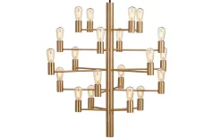 Kök & Matplats|Stora Taklampor Ø70-150 Cm-Herstal Manola Takkrona 70cm LED 20x2,5W Satinmässing