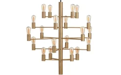 Kök & Matplats|Stora Taklampor Ø70-150 Cm-Herstal Manola Takkrona 70cm LED 20x2,5W Satinmässing