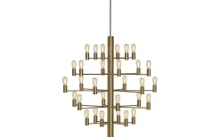 Vardagsrum|Kök & Matplats < Herstal Manola Takkrona 75cm LED 30x2,5W Satinmässing