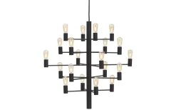 Kök & Matplats|Stora Taklampor Ø70-150 Cm-Herstal Manola Takkrona 70cm LED 20x2,5W Svart