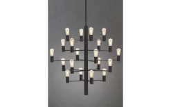 Kök & Matplats|Stora Taklampor Ø70-150 Cm-Herstal Manola Takkrona 70cm LED 20x2,5W Svart