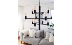 Vardagsrum|Kök & Matplats-Herstal Manola Takkrona 60cm LED 12x2,5W Svart