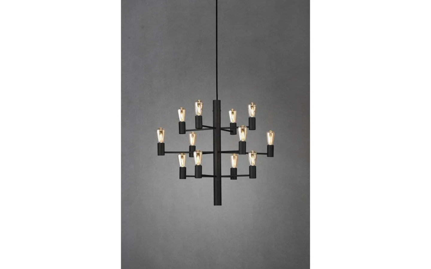 Vardagsrum|Kök & Matplats-Herstal Manola Takkrona 60cm LED 12x2,5W Svart