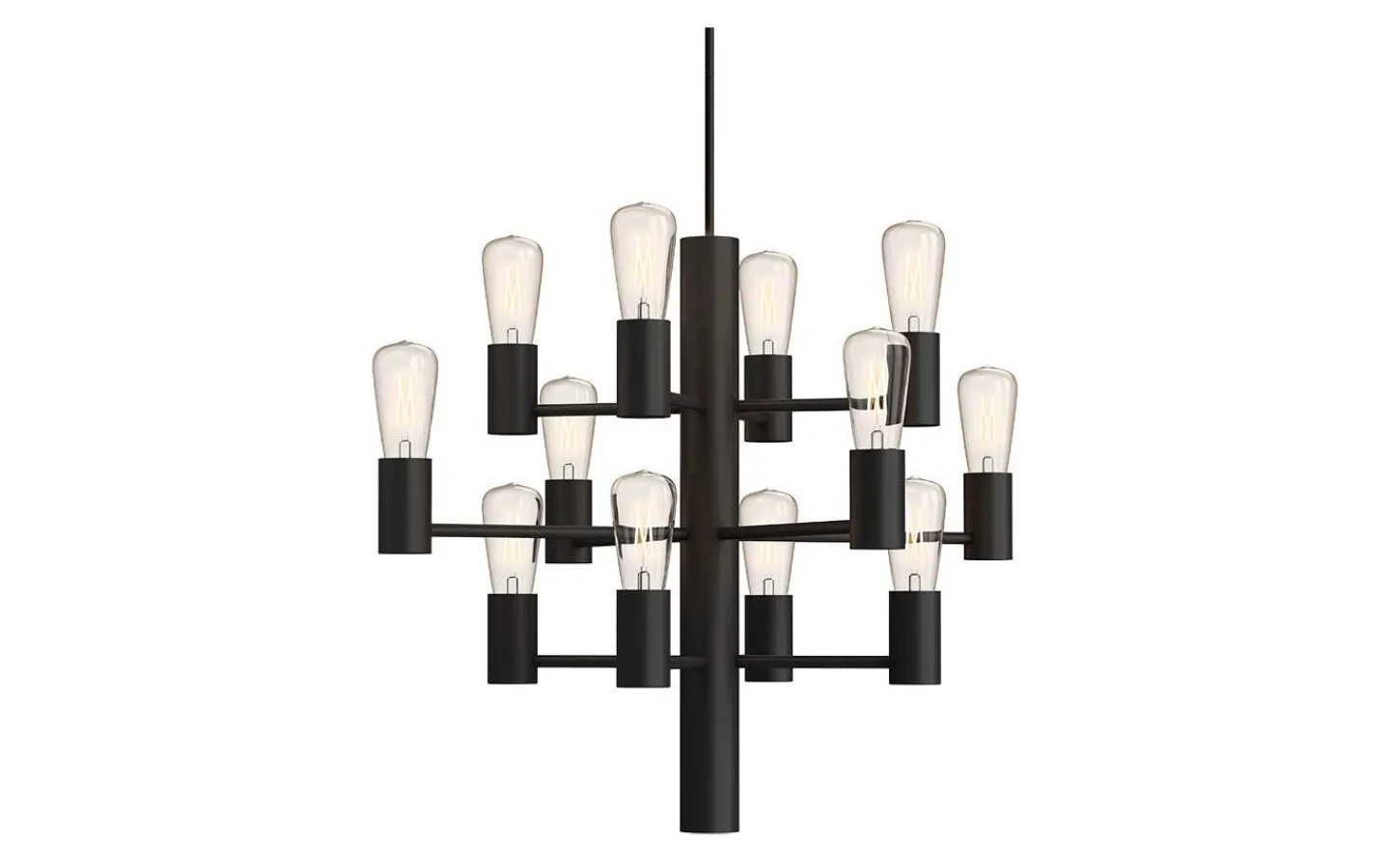 Vardagsrum|Kök & Matplats < Herstal Manola Takkrona Mini 45cm LED 12x2,5W Svart