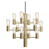 Vardagsrum|Kök & Matplats < Herstal Manola Takkrona Mini 45cm LED 12x2,5W Satinmässing