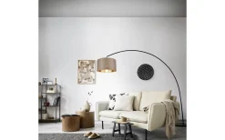 Golvlampor|Golvläslampor-Trio Lighting Mansur Golvlampa E27 matt svart/grå