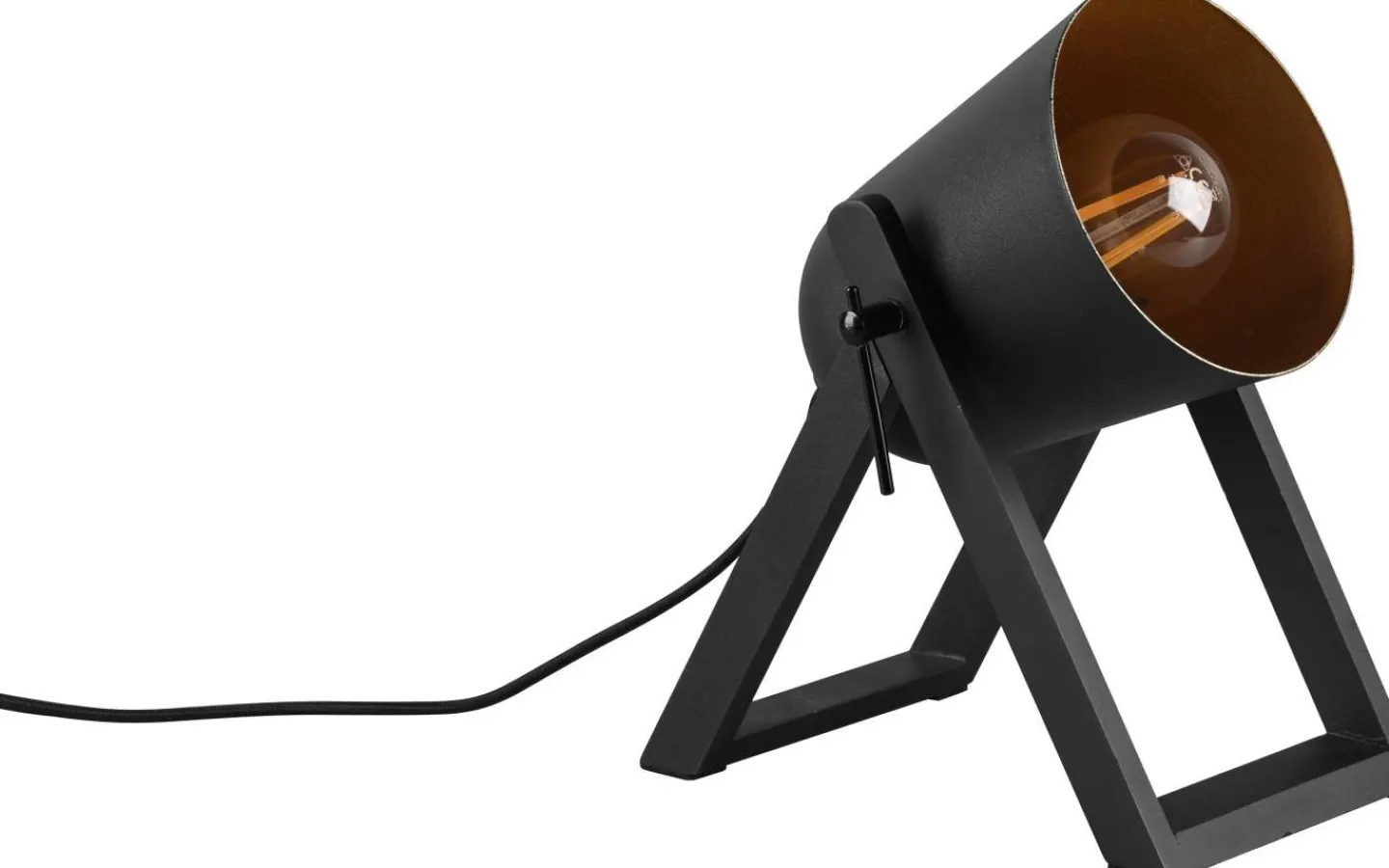 Bordslampor < Reality Marc Bordslampa E27 matt svart/guld