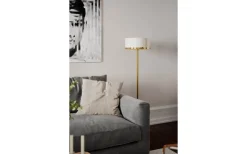 Golvlampor-By Rydens Marcel Golvlampa 150cm Mässing/Vit