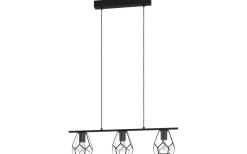 Kök & Matplats|Avlånga Taklampor-Eglo Mardyke Taklampa 78cm 3L Svart