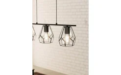 Kök & Matplats|Avlånga Taklampor-Eglo Mardyke Taklampa 78cm 3L Svart