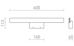 Badrumslampor Vägg-Rendl Marea Spegelbelysning 60cm LED 18W 3000K Vit IP44