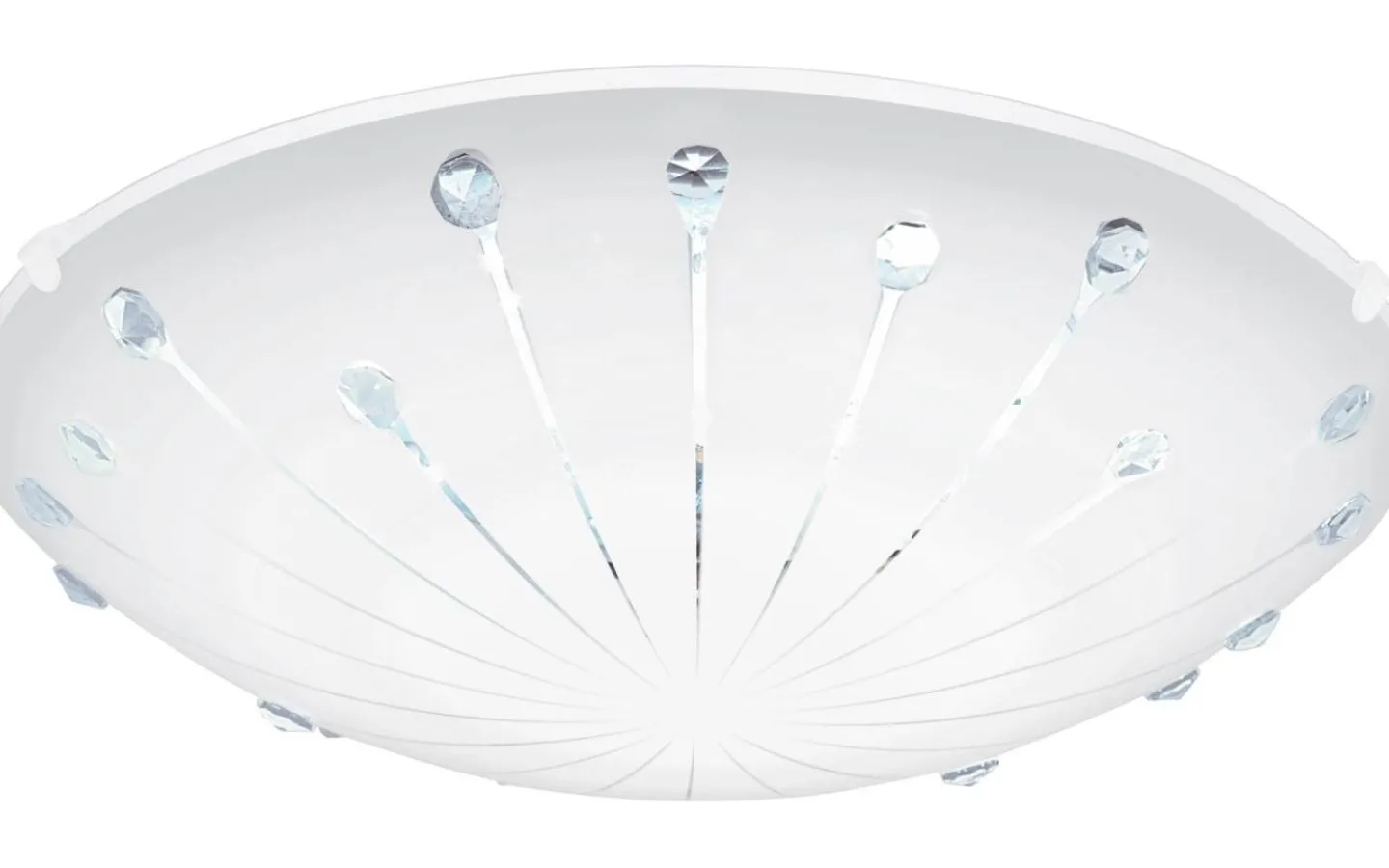Plafonder < Eglo Margitta Plafond 31,5cm LED 3000K 11W Vit/Kristall