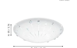 Plafonder < Eglo Margitta Plafond 31,5cm LED 3000K 11W Vit/Kristall