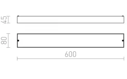 Badrumslampor Vägg-Rendl Marina Vägglampa Krom 60cm LED 14W IP44 3000K