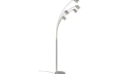 Golvlampor|Golvläslampor-Trio Lighting Marley Golvlampa 5-delad GU10 borstad stål