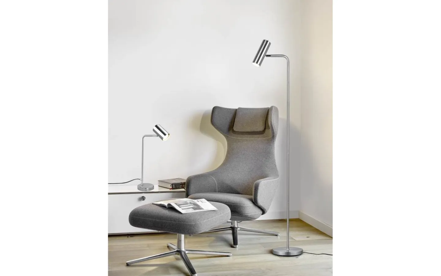 Skrivbordslampor < Trio Lighting Marley Skrivbordslampa GU10 borstad stål