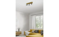 Avlånga Takspotlights|Takspot Med 3 Lampor < Trio Lighting Marley Spotlight 3-delad GU10 borstad stål/trä