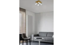 Takspot Med Minst 4 Lampor-Trio Lighting Marley Spotlight 4-delad GU10 matt vit/trä
