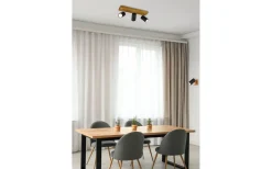 Avlånga Takspotlights|Takspot Med 3 Lampor-Trio Lighting Marley Spotlight 3-delad GU10 matt svart/trä
