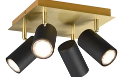 Takspot Med Minst 4 Lampor < Trio Lighting Marley Spotlight 4-delad GU10 svart/guld