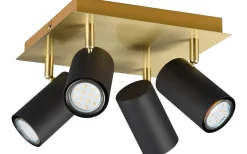 Takspot Med Minst 4 Lampor < Trio Lighting Marley Spotlight 4-delad GU10 svart/guld