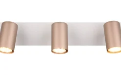 Avlånga Takspotlights|Takspot Med 3 Lampor < Trio Lighting Marley Spotlight 3-delat GU10 kaffebrun/mattvit
