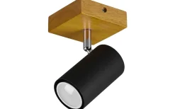 Läslampor < Trio Lighting Marley Spotlight GU10 matt svart/trä