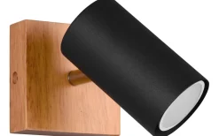Läslampor < Trio Lighting Marley Spotlight GU10 matt svart/trä