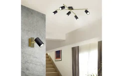 Läslampor < Trio Lighting Marley Spotlight GU10 svart/guld