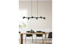 Avlånga Taklampor-Trio Lighting Marley Takpendel 6-delat 115cm GU10 mattsvart