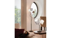Golvlampor < Eglo Maronda Golvlampa 152cm Svart/Vit/Brun