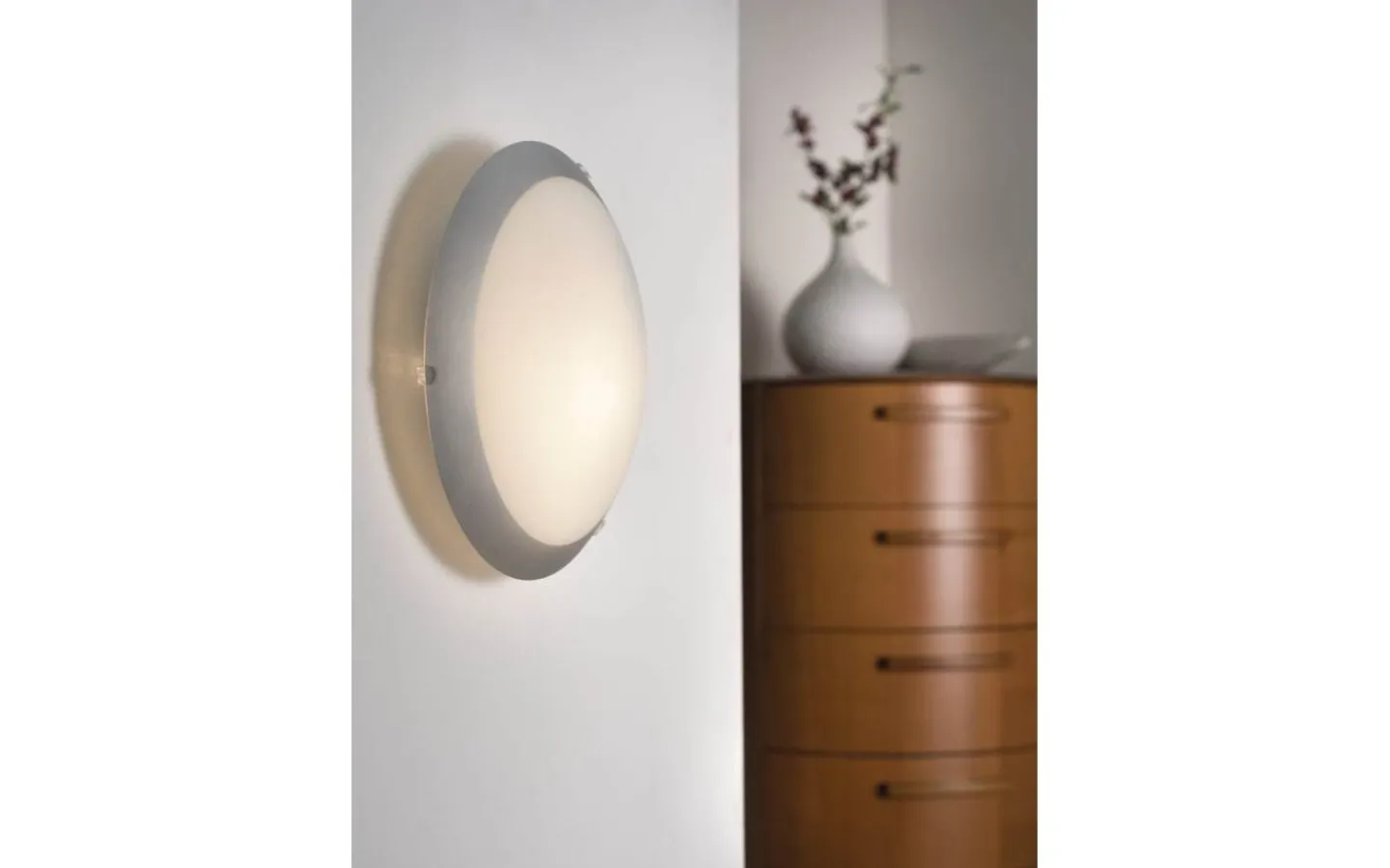 Plafonder-Eglo Mars Plafond 25cm Silver/Vit