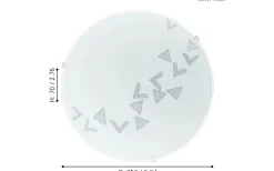 Plafonder < Eglo Mars Plafond Triangel 25cm Vit