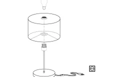 Bordslampor < Eglo Maserlo Bordslampa 42cm Svart/Guld