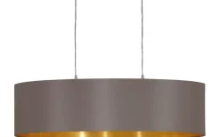 Avlånga Taklampor-Eglo Maserlo Taklampa 78cm Cappuccino/Guld