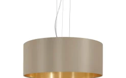 Stora Taklampor Ø50-69 Cm < Eglo Maserlo Taklampa 53cm Taupe/Guld
