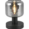 Bordslampor-Trio Lighting Mataro Bordslampa E14 matt svart/rökfärgad