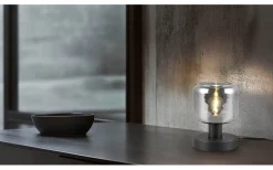 Bordslampor-Trio Lighting Mataro Bordslampa E14 matt svart/rökfärgad